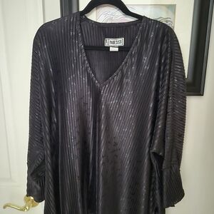 Paul Sisti Black Pleated Women's Tunic OS